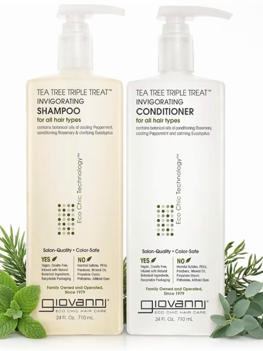 MSRP$40 | Giovanni Tea Tree Triple Treat Invigorating Shampoo and Conditioner